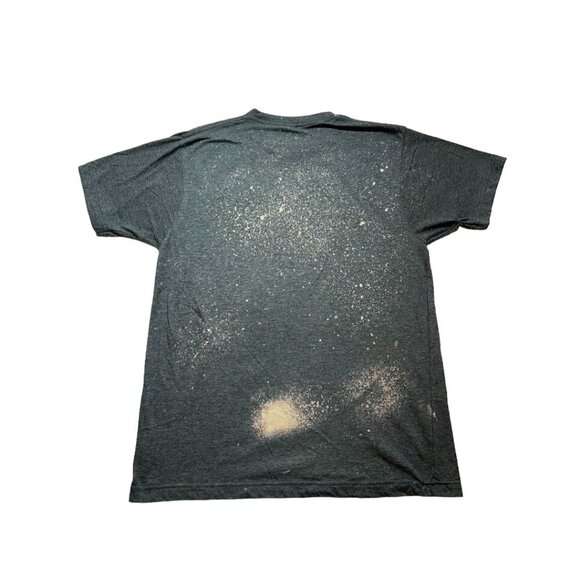 Vintage Def Leppard "High N Dry" Band Tee Size Mens Medium Gray‎ Bleach Splatter - Picture 3 of 4